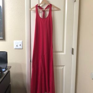 Maxi dress with braided racer back